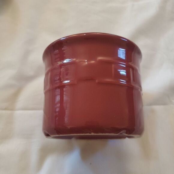 Longaberger Pottery Dark Red Crock - Picture 6 of 8